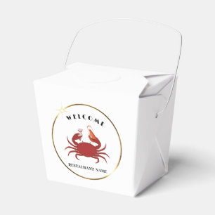 Ballotins Nom de logo de restaurant de fruits de mer aux cre