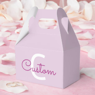 Ballotins Nom de script & monogramme Magenta & Violet clai