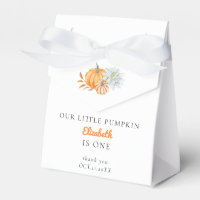 Notre petit Citrouille 1er anniversaire Floral Fal