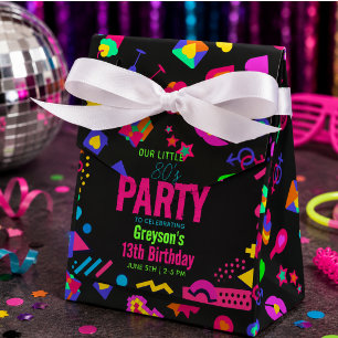 Ballotins notre petite fête d'anniversaire Rétro Néon 80
