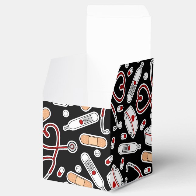 Ballotins Nurse Love Print Black Background (Ouvert)