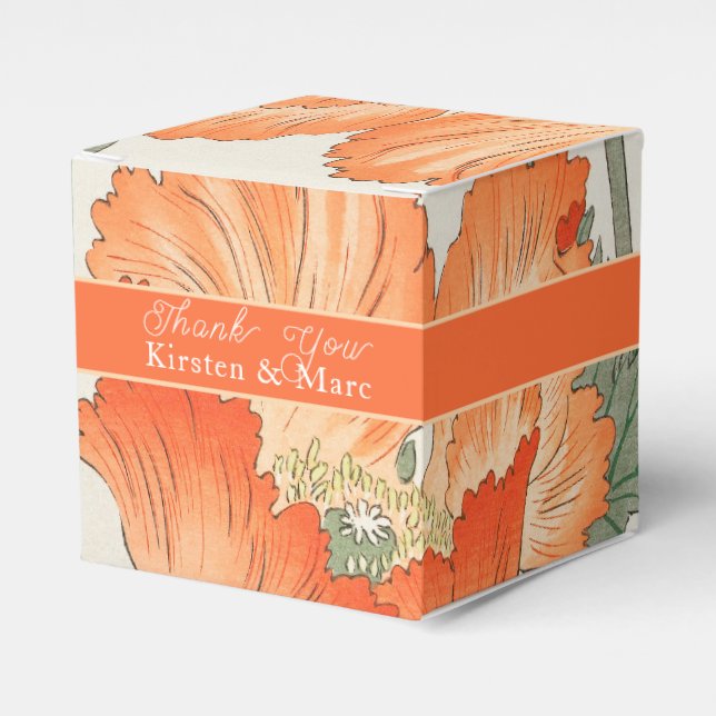 Ballotins Ohara Koson, Poppy japonais orange - Merci (Verso)