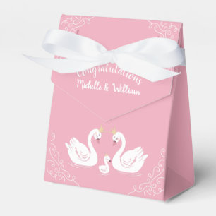 Ballotins Oiseau Baby shower de Swans avec Co-Ed Pink