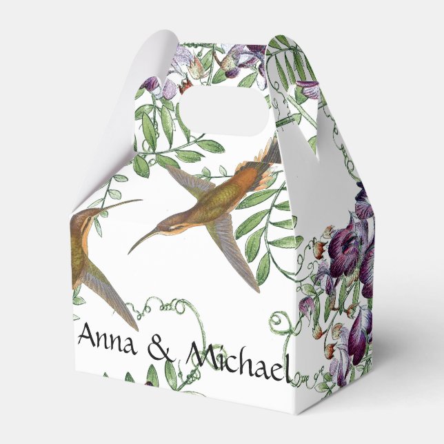 Ballotins Oiseaux de colibri Fleurs Vins Floral Ballotin (Verso)