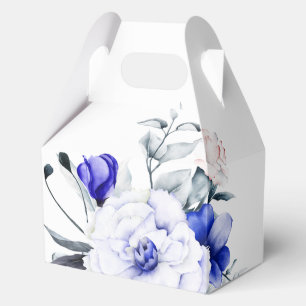 Ballotins Ombre Royal Blue Ivory Floral Mariage