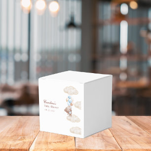 Ballotins on peut attendre le baby shower bleu aquarelle