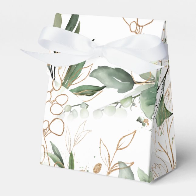 Ballotins Or Moderne Eucalyptus Élégante mousse verte (Verso)
