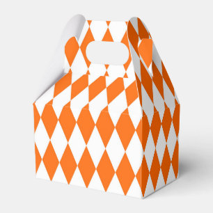 Ballotins Orange blanc Arlequin Diamants Checkers Design