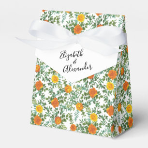 Ballotins Orange Rose Mariage Floral Moderne