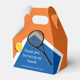 Ballotins Orange - terrain de tennis bleu, personnalisable
