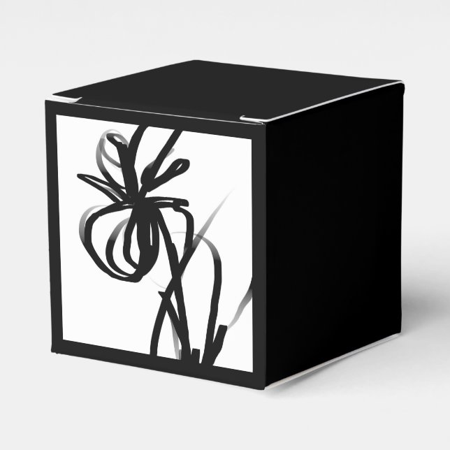 Ballotins Orchidée Blanc : Abstrait blanc et noir (Verso)