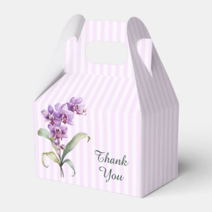 Ballotins Orchidée violette moderne rayures florales 60e ann