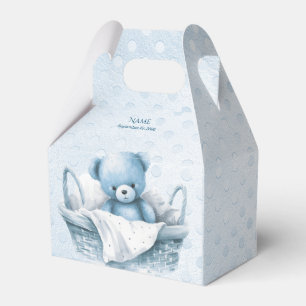 Ballotins Ours bleu Teddy dans Ballotin panier