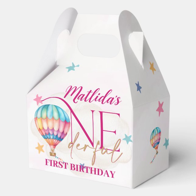 Ballotins Ours dans un ballon ONE derful 1st Birthday Party  (Recto)