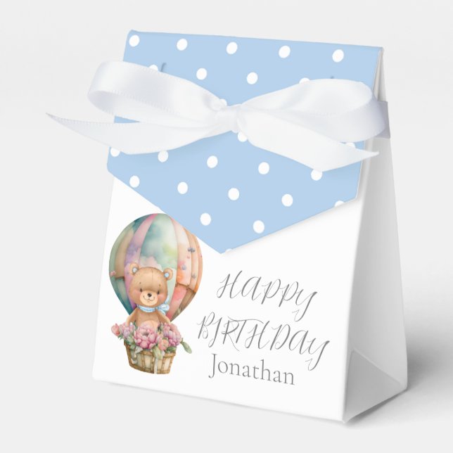 Ballotins Ours en peluche Bleu Balloon Bearly Wait Baby (Verso)