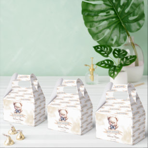 Ballotins Ours en peluche mignon Baby Shower Aquarelle