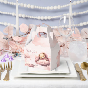 Ballotins Ours rose sur les nuages sac d'anniversaire bébé