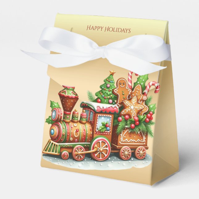 Ballotins Pain d'épices Train Vacances Boîte cadeau (Verso)