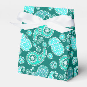 Ballotins Paisley motif, Turquoise, Aqua et White