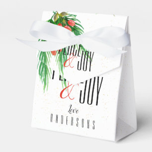 Ballotins Paix Et Joie Rouge Vert Feuille Cadeau De Noël