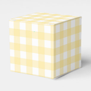 Ballotins Pale Jaune En vichy Plaid Party boîte de préférenc