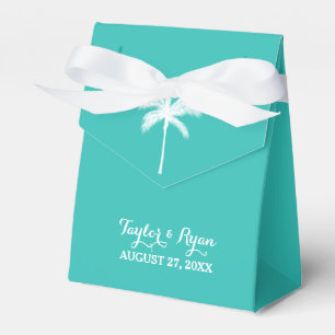 Ballotins Palm Tree Aqua Mariage Faveur Box