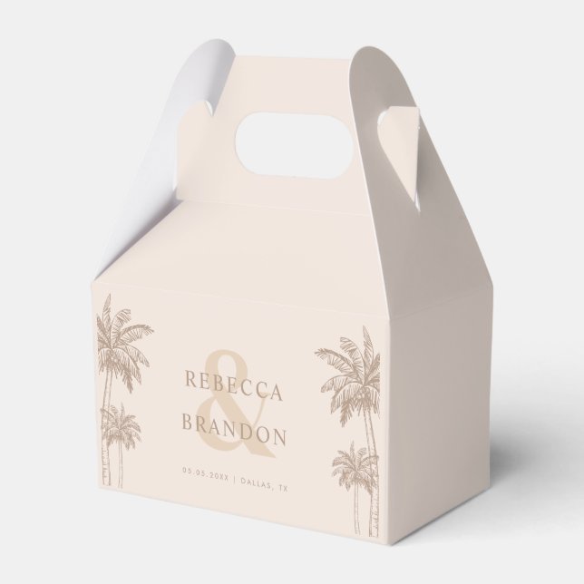 Ballotins Palm Trees Boho Fall Beach Noms de Mariage (Verso)