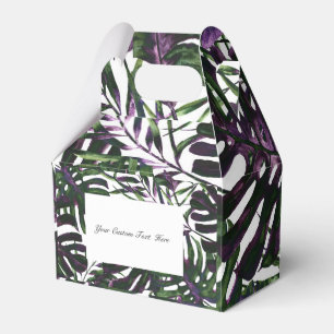 Ballotins Palme tropicale violet vert Feuille Mariage de l'î