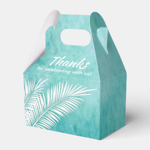 Ballotins Palmiers blancs sur Ocean Turquoise Party Favorise