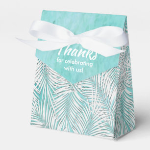 Ballotins Palmiers blancs sur Ocean Turquoise Party Favorise
