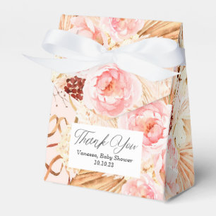 Ballotins Pampas Grass Boho rose Fleur Baby girl douche