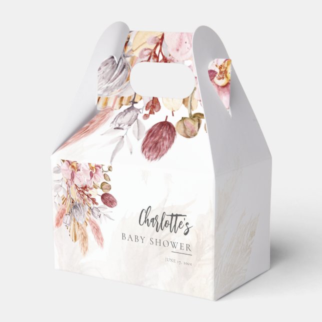 Ballotins Pampas Grass Floral Boho Girl Baby shower (Verso)