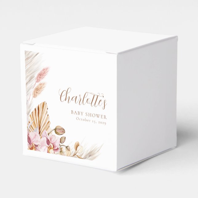 Ballotins Pampas rose Floral Bohème | BABY SHOWER (Verso)