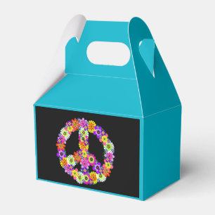 Ballotins Panneau de paix Floral sur noir