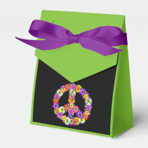 Ballotins Panneau de paix Floral sur noir