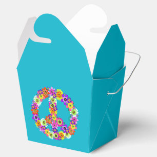 Ballotins Panneau de paix Floral sur Turquoise