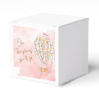 Papier d'aquarelle rose de ballon à air chaud