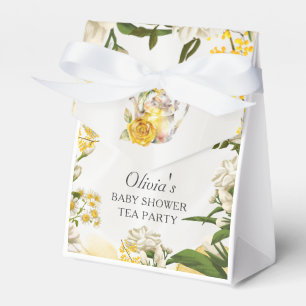 Ballotins Papier de Baby shower à thé vert jaune