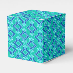Ballotins Papier peint Art déco Motif, turquoise et cobalt