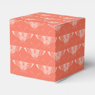 Ballotins Papillon Deco stylisé - corail orange