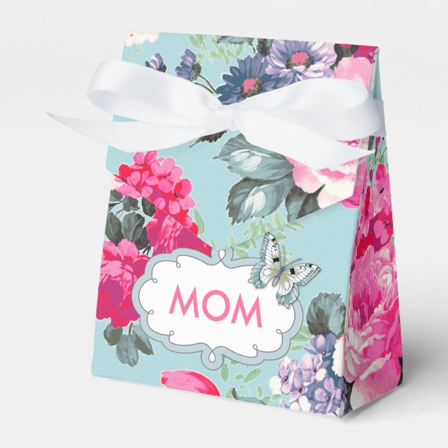 Ballotins Papillon et boîte-cadeau de fête des mères Roses (Verso)