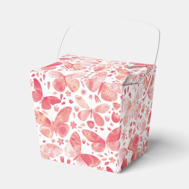 Ballotins Papillons Aquarelle Corail rose (Verso)