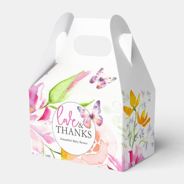 Ballotins Papillons ballotin Baby shower Floral (Verso)