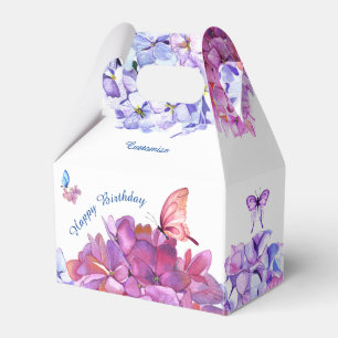 Ballotins Papillons Et Hydrangée Colorée Ballotin