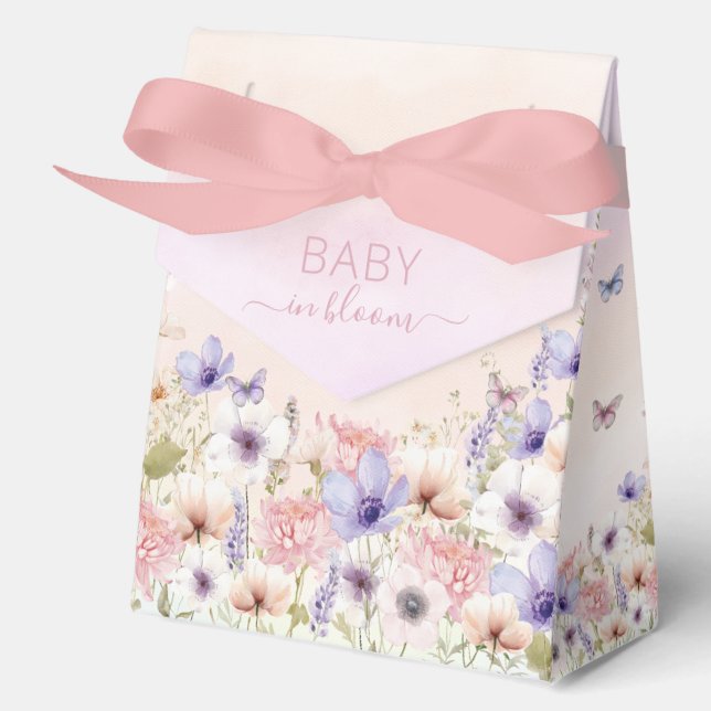 Ballotins Papillons Fleurs sauvages violets rose bébé en fle (Recto)