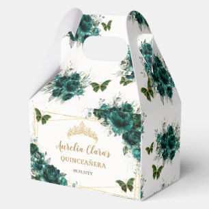 Ballotins Papillons Floraux Vert Emeraude Quinceanera Gable