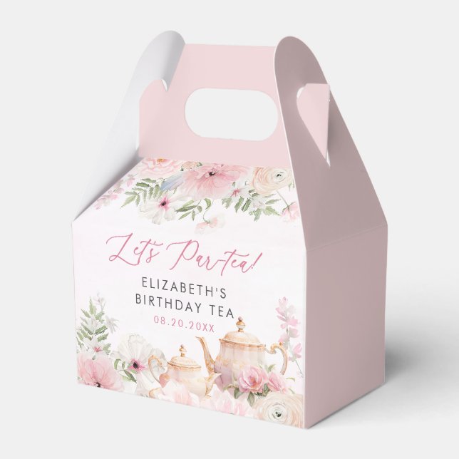 Ballotins Par tea Floral Tea Girl Anniversaire (Verso)