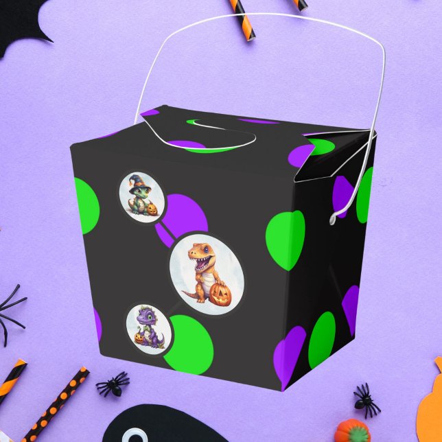Ballotins Parti Dino-Mash d'Halloween (Halloween Dinosaur Favor Box)