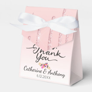 Ballotins Parties scintillant à séchage rose Merci floral