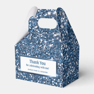 Ballotins Parties scintillant Bleu Faux Regarder avec texte 